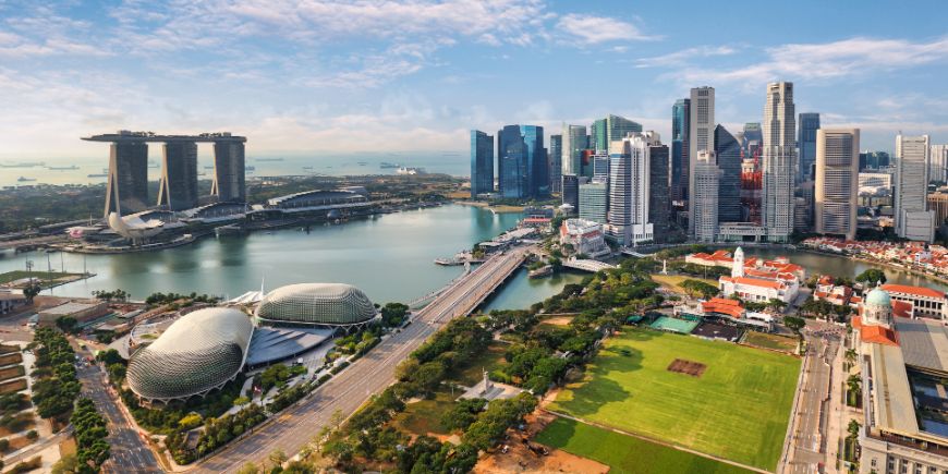 Sonnenschein in Singapur