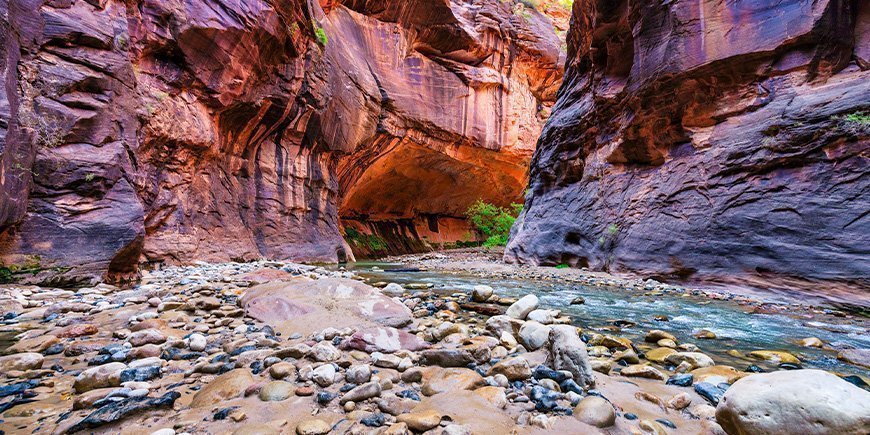 "The Narrow" im Zion-Nationalpark, USA