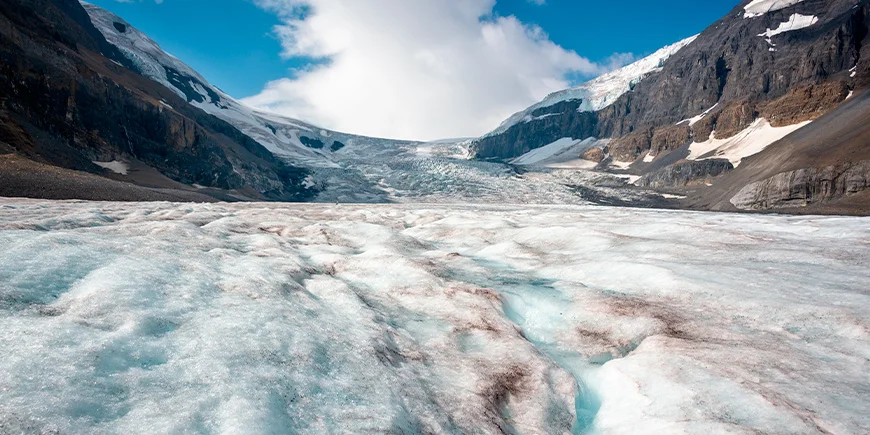 Der Athabasca-Gletscher in Kanada