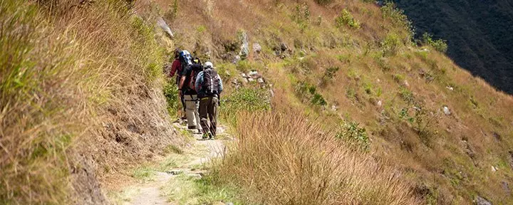 Wanderer auf dem Inka-Trail in Peru