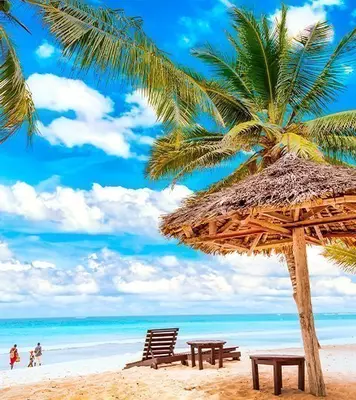 Sonniger Tag am Diani Beach