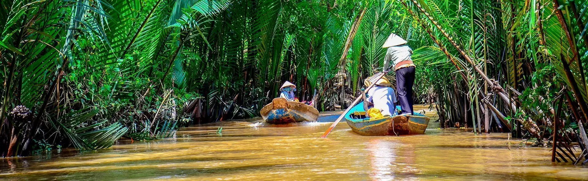 Boote im Mekongdelta