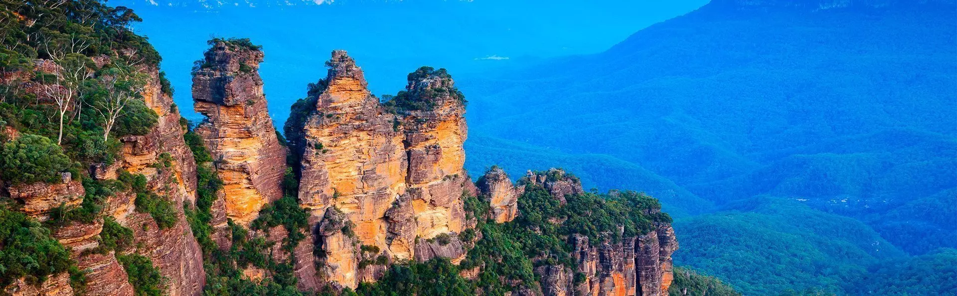 Three Sisters vom Echo Point aus, Blue-Mountains-Nationalpark