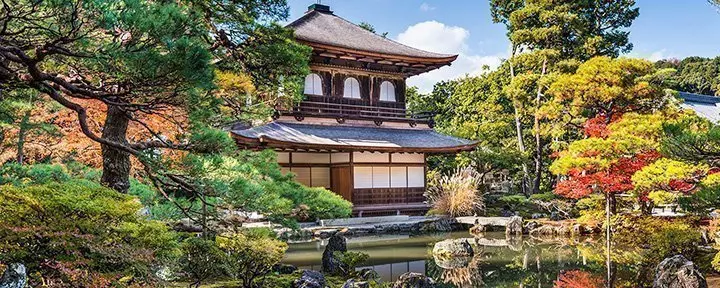 Silberner-Pavillon-Tempel, Ginkaku-ji, in Kioto, Japan
