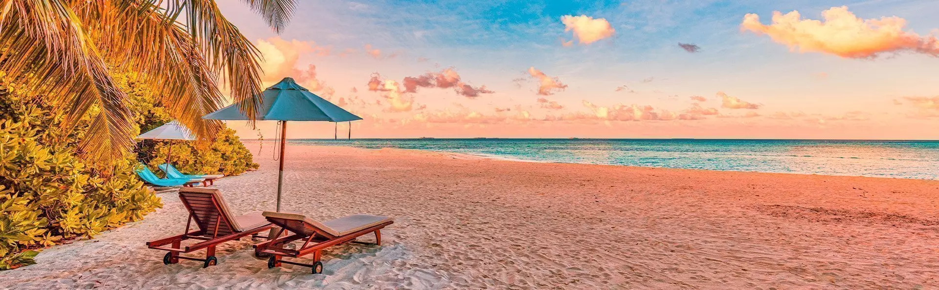 Strand bei Sonnenuntergang auf Mauritius